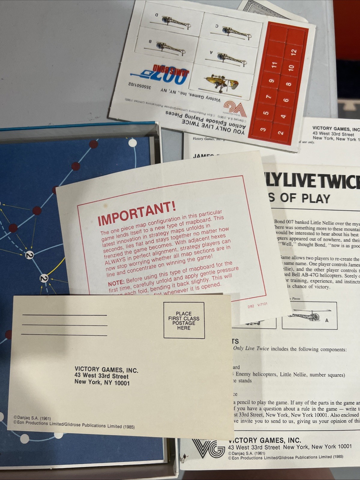 Vintage 1985 James Bond 007 You Only Live Twice Action Episode Game