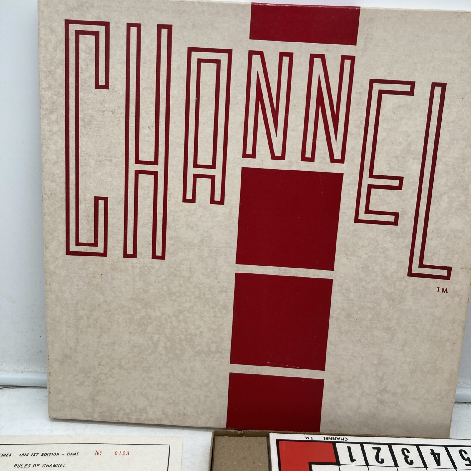 Vtg 1970s Channel Board Game RARE Abstract Strategy Graphic Red White Box LE 1st