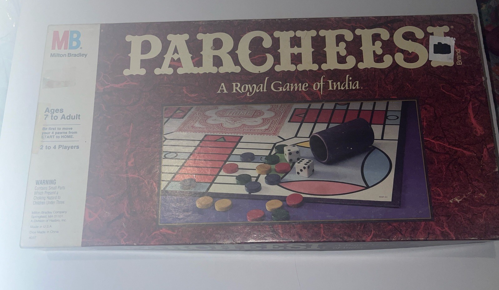 PARCHEESI BOARD GAME Royal Game of India Milton Bradley #4037 Family Game Night