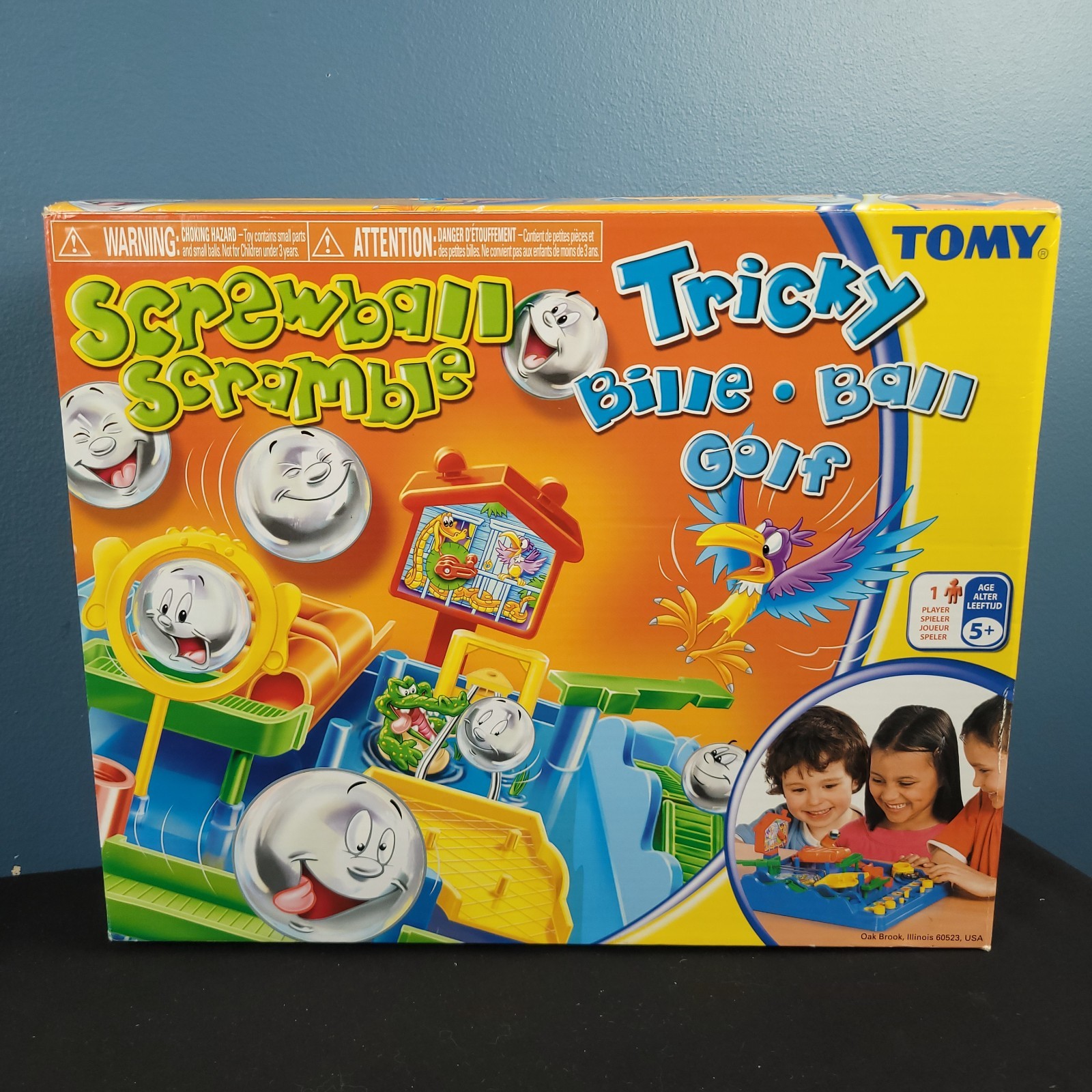 TOMY Screwball Scramble/Tricky Bille Classic Retro Action Board Game OPEN BOX