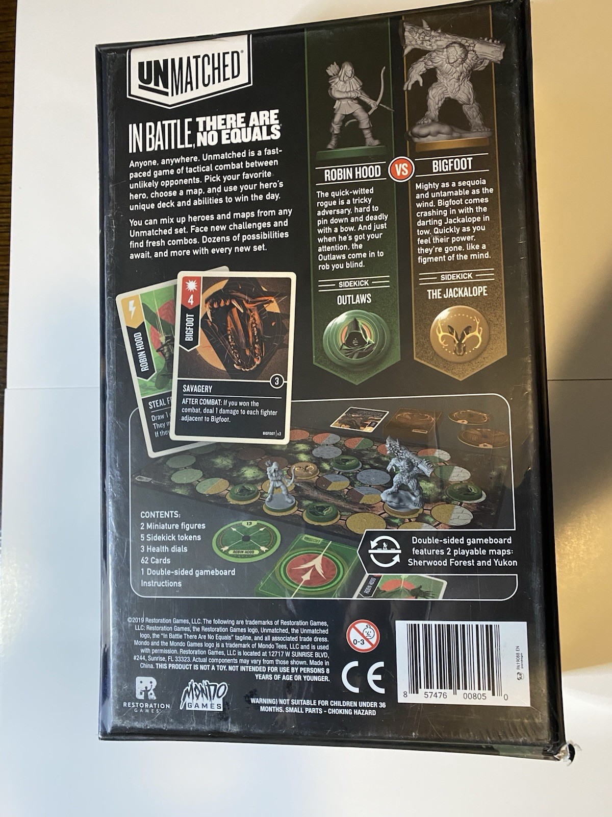 Unmatched: Robin Hood vs Bigfoot • Restoration / Mondo Games • Factory Sealed