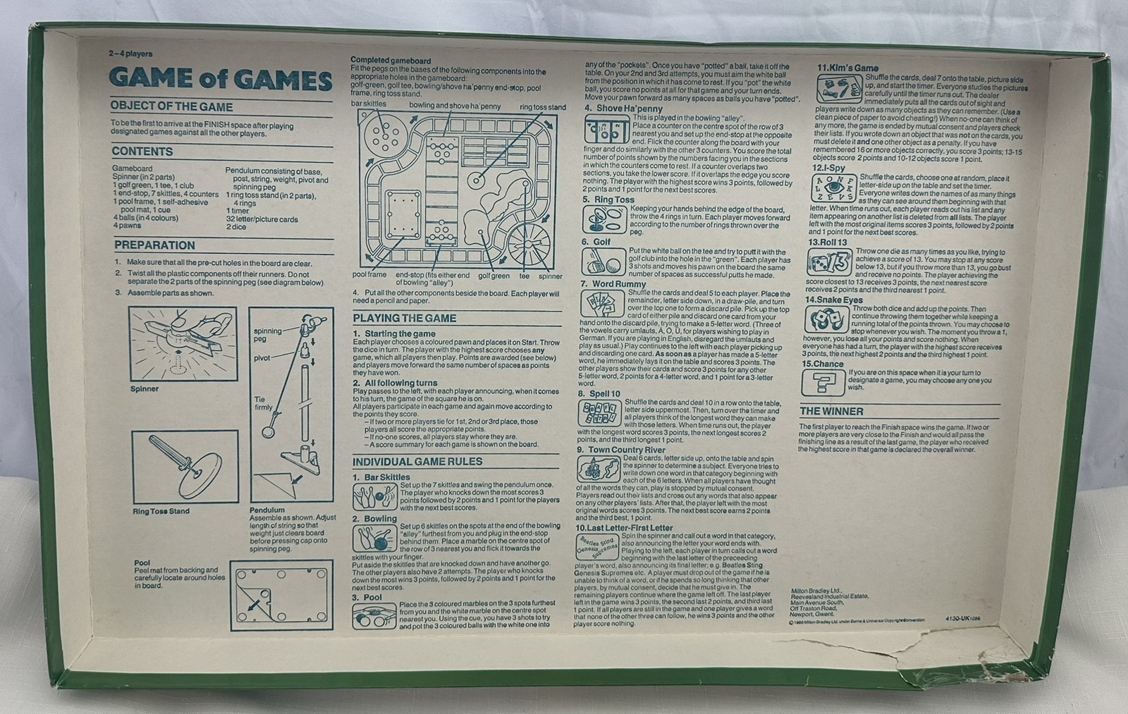 1986 Game of Games by Milton Bradley Complete in Great Condition FREE SHIPPING