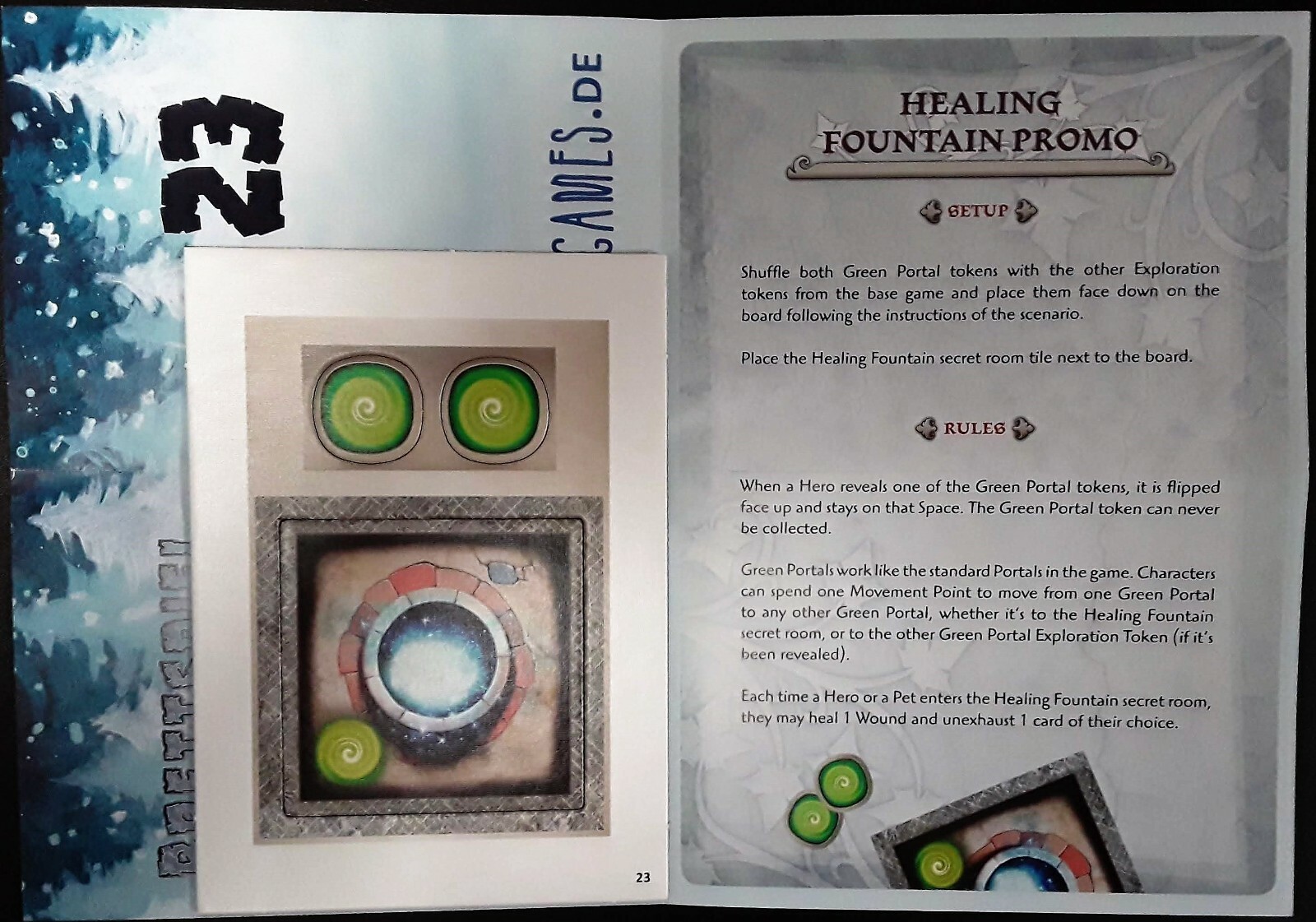 2016 ADVENT Calendar Promo 23: ARCADIA QUEST HEALING FOUNTAIN Brettspiel NEW