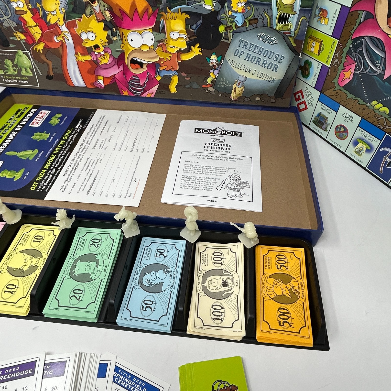 2005 Treehouse Of Horror Monopoly 100% Complete board Game the Simpsons rare