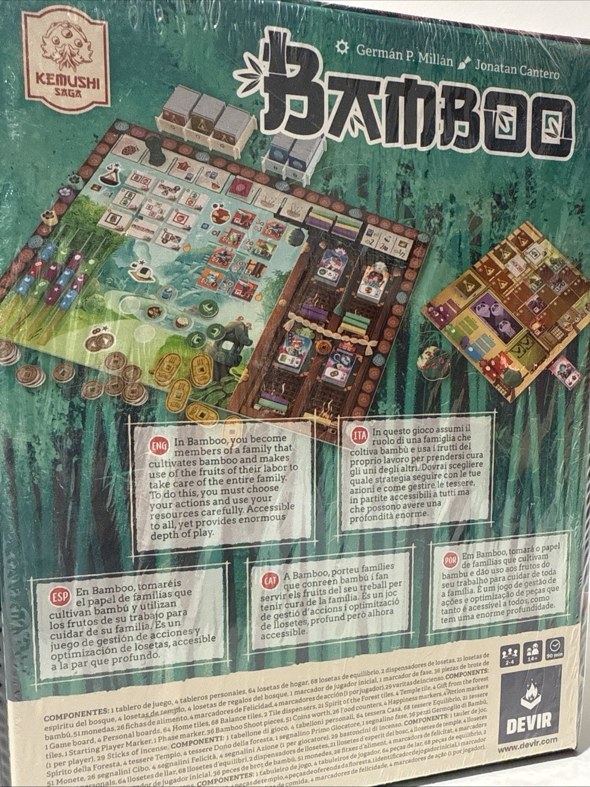Bamboo Board Game | Strategic Tile Placing Family Game DEVIR