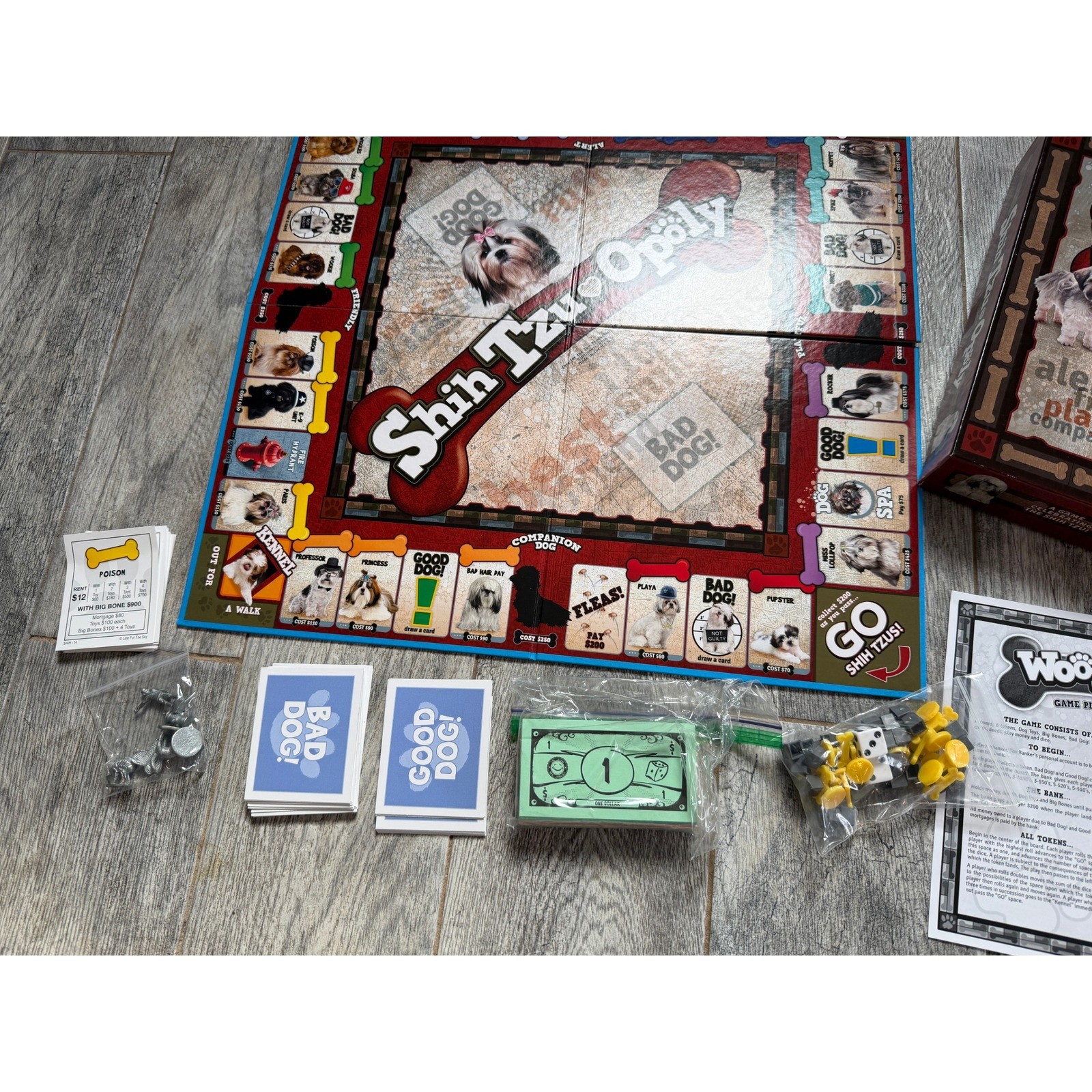 Shih Tzu Opoly Board Game Dogs Monopoly Shih tzu Made in USA Late For The Sky