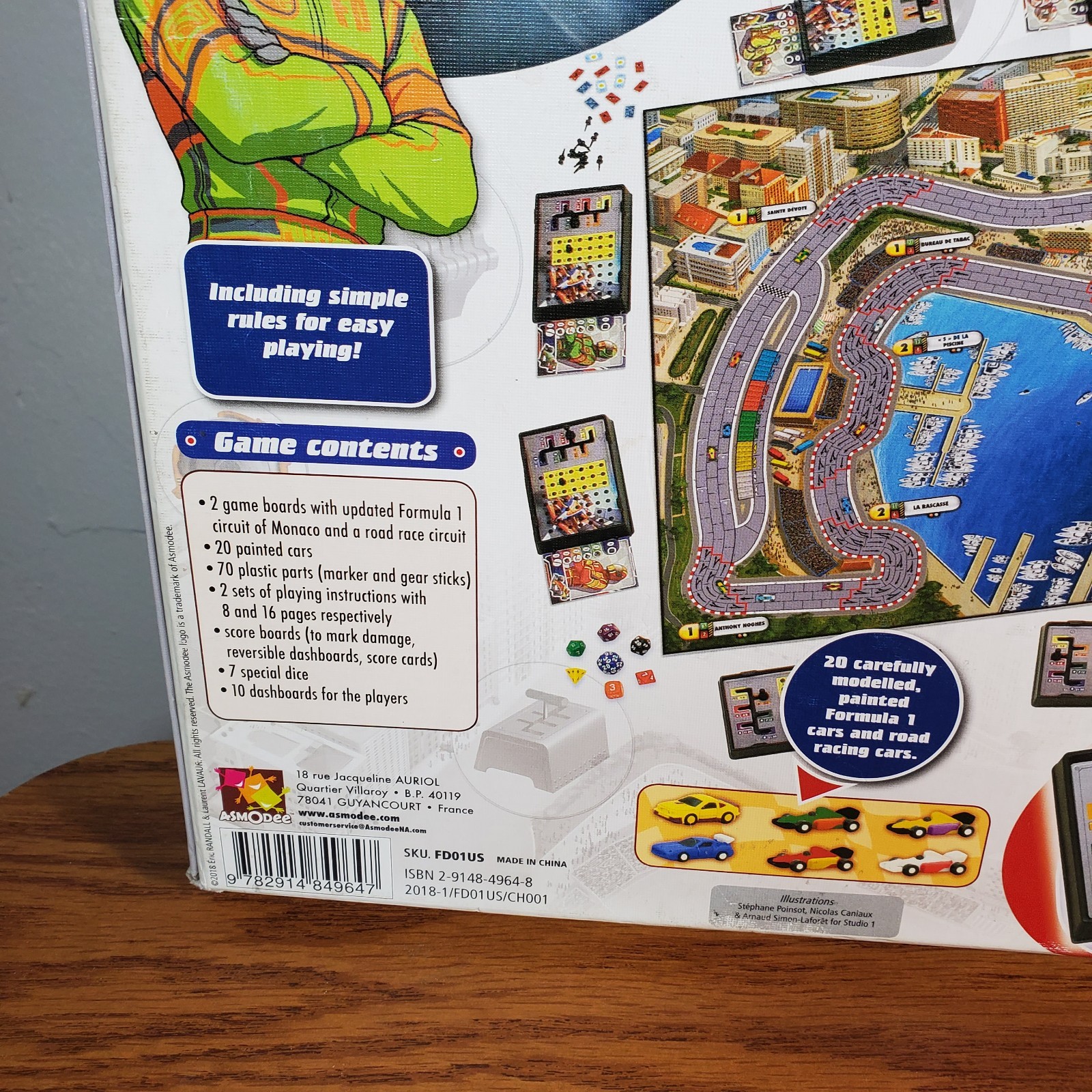 Asmodee Formula D Board Game Racing Strategy 2018 2-10 Players Complete