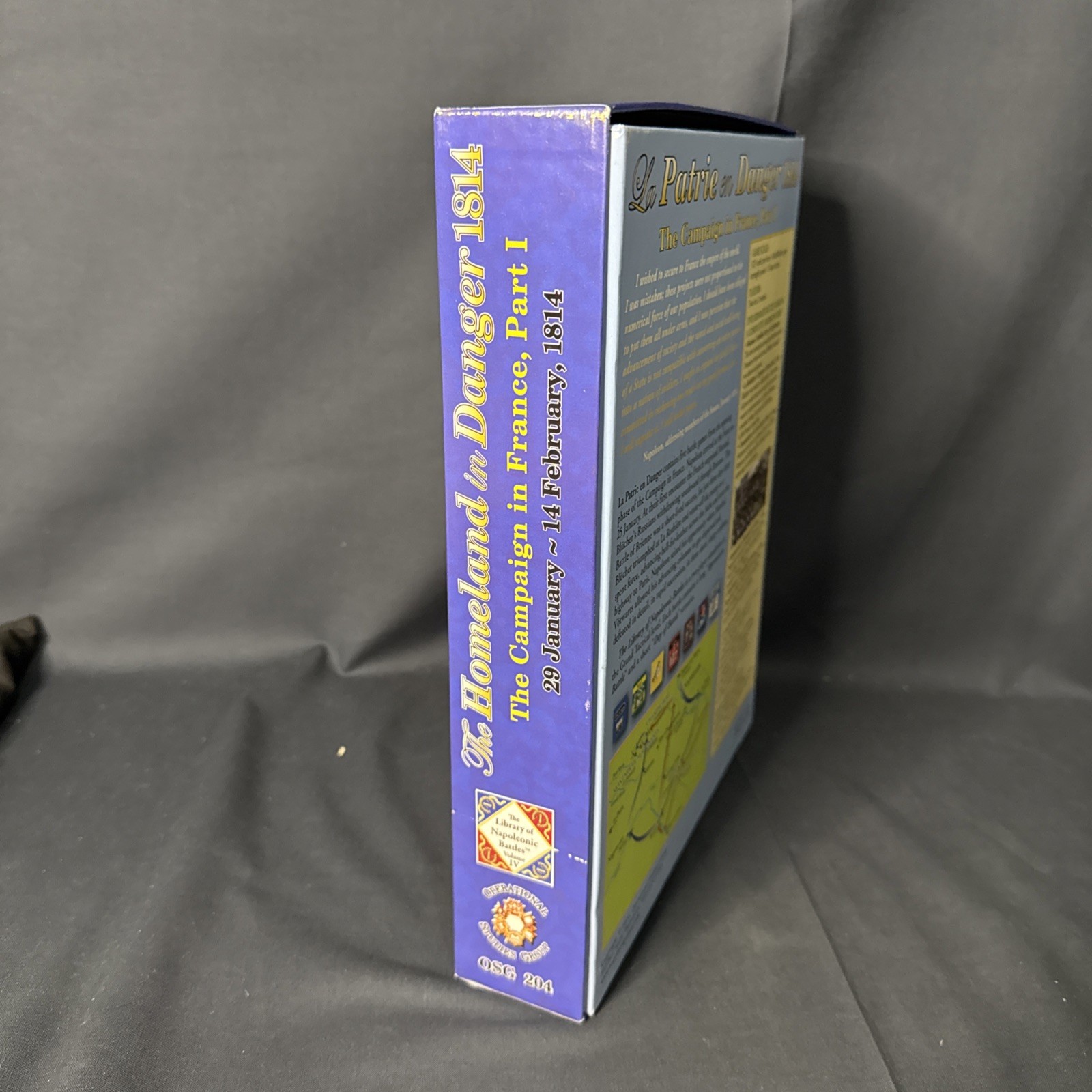 LA PATRIE EN DANGER 1814 (Napoleonic) Game by OSG::©2004::Unpunched::Open Box
