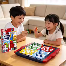 Board Games Ludo Set Party Game Parent Child Strategy Interaction with Foldable