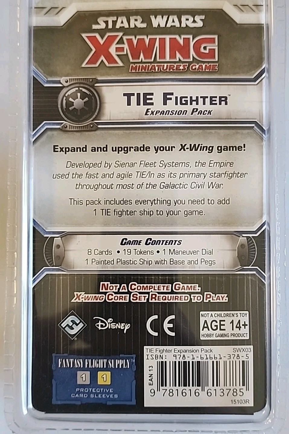 Star Wars X-Wing Miniatures Game – TIE Fighter Expansion Pack – Free Ship – New