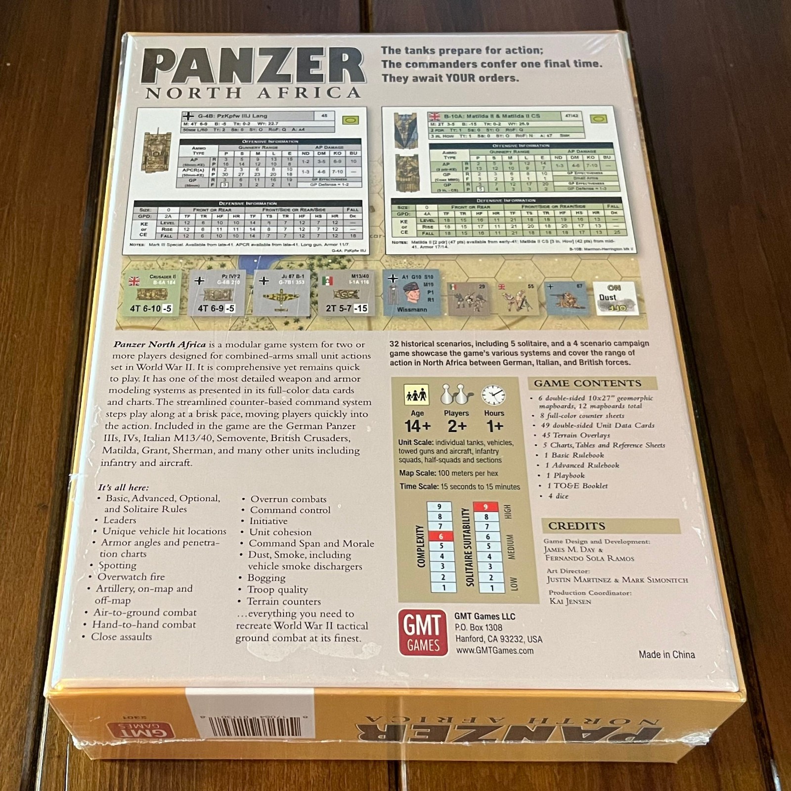 GMT – Panzer – North Africa (Complete – Punched Counters)
