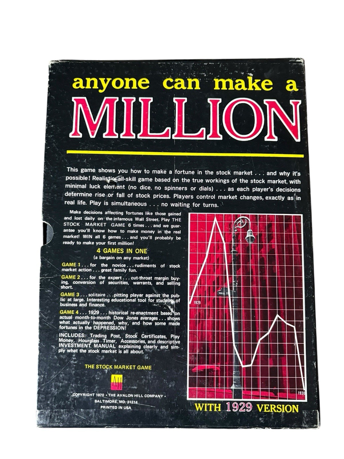 VTG The Stock Market Game 1970 Board Game Avalon Hill Company Complete Bookshelf