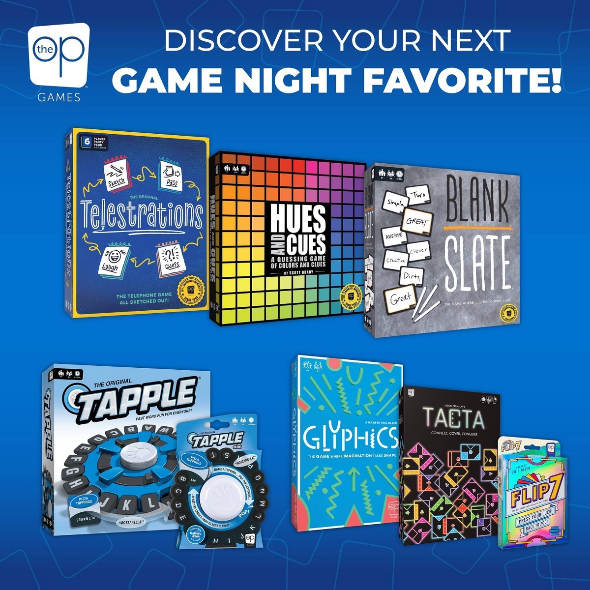Blank Slate Board Game: The Op Games Party & Problem Solving Game, 3-8 Players