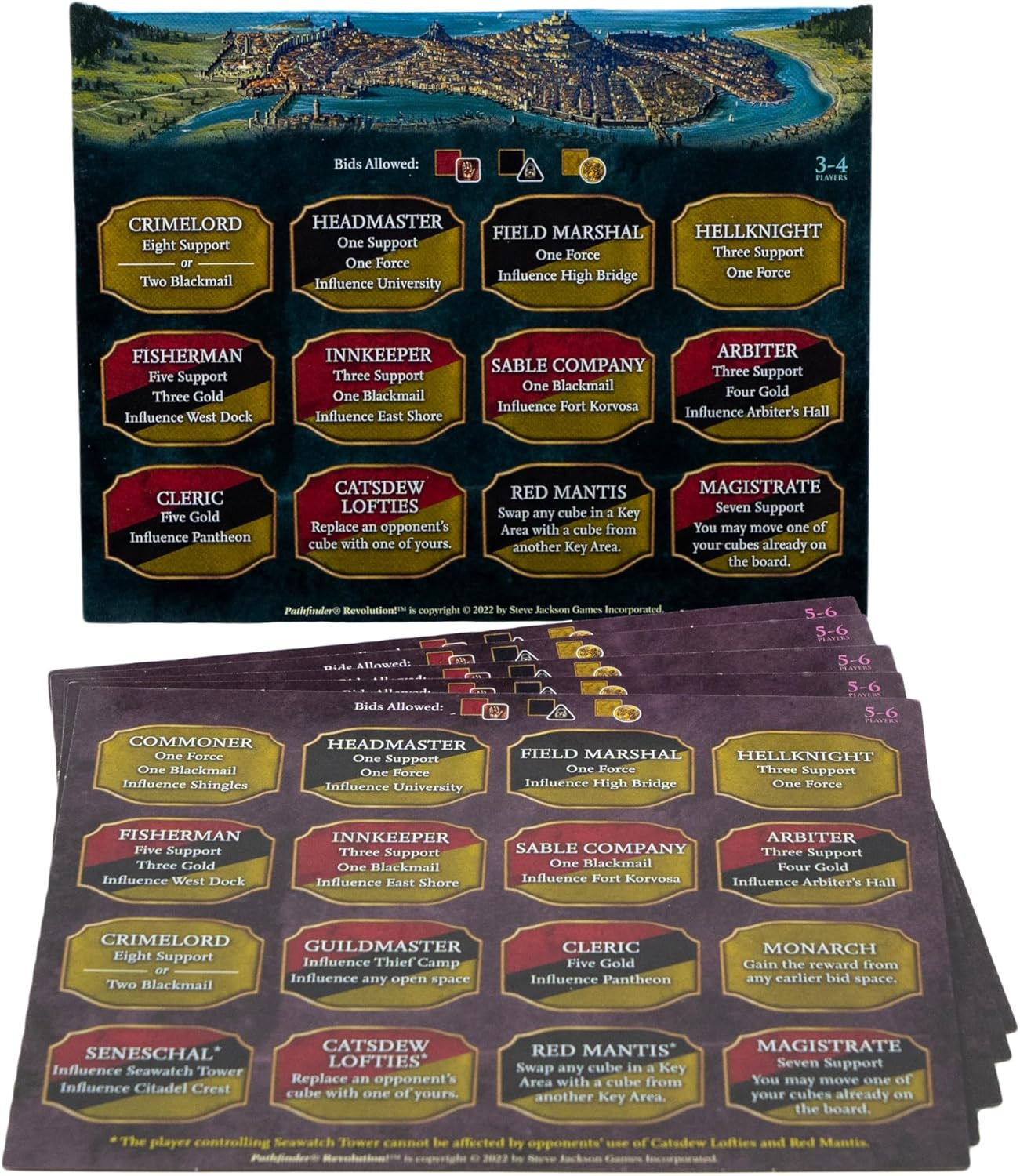 Pathfinder Revolution Bidding Board Game