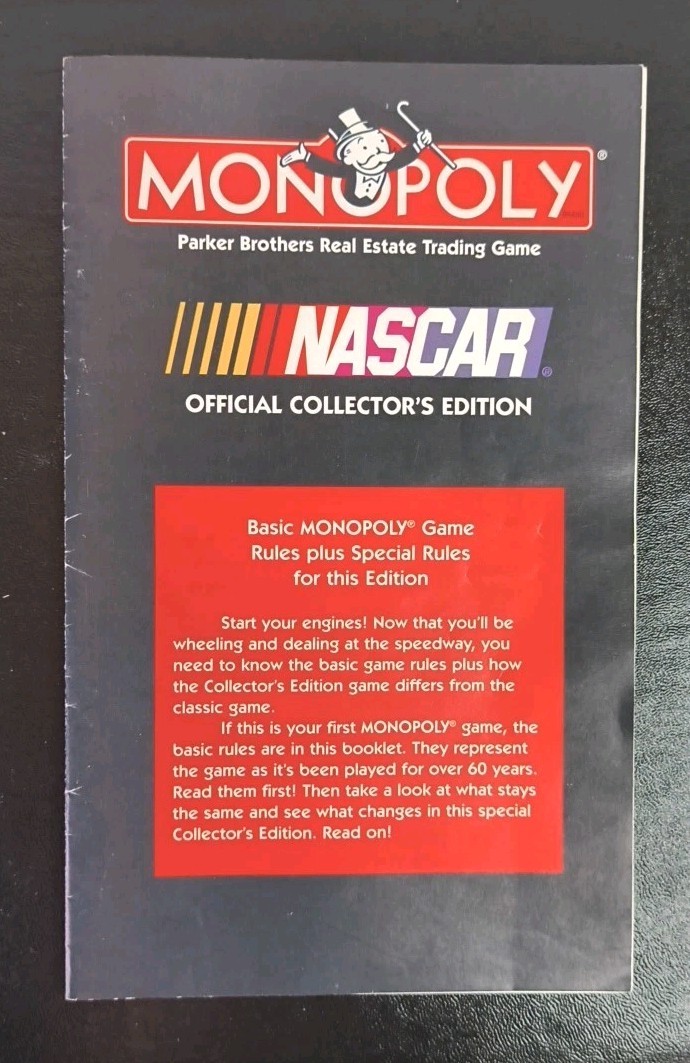 Collectible Vintage NASCAR Monopoly Edition Christmas – Complete Board Game 1997