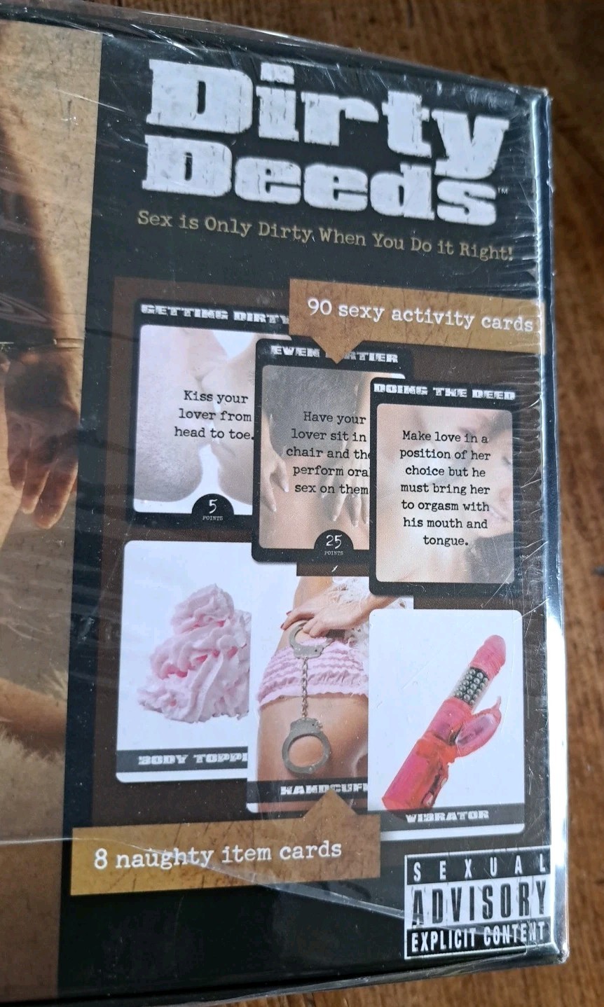 New “Dirty Deeds” Sexy/Romantic Adult Activity Game 92 Cards Factory Sealed