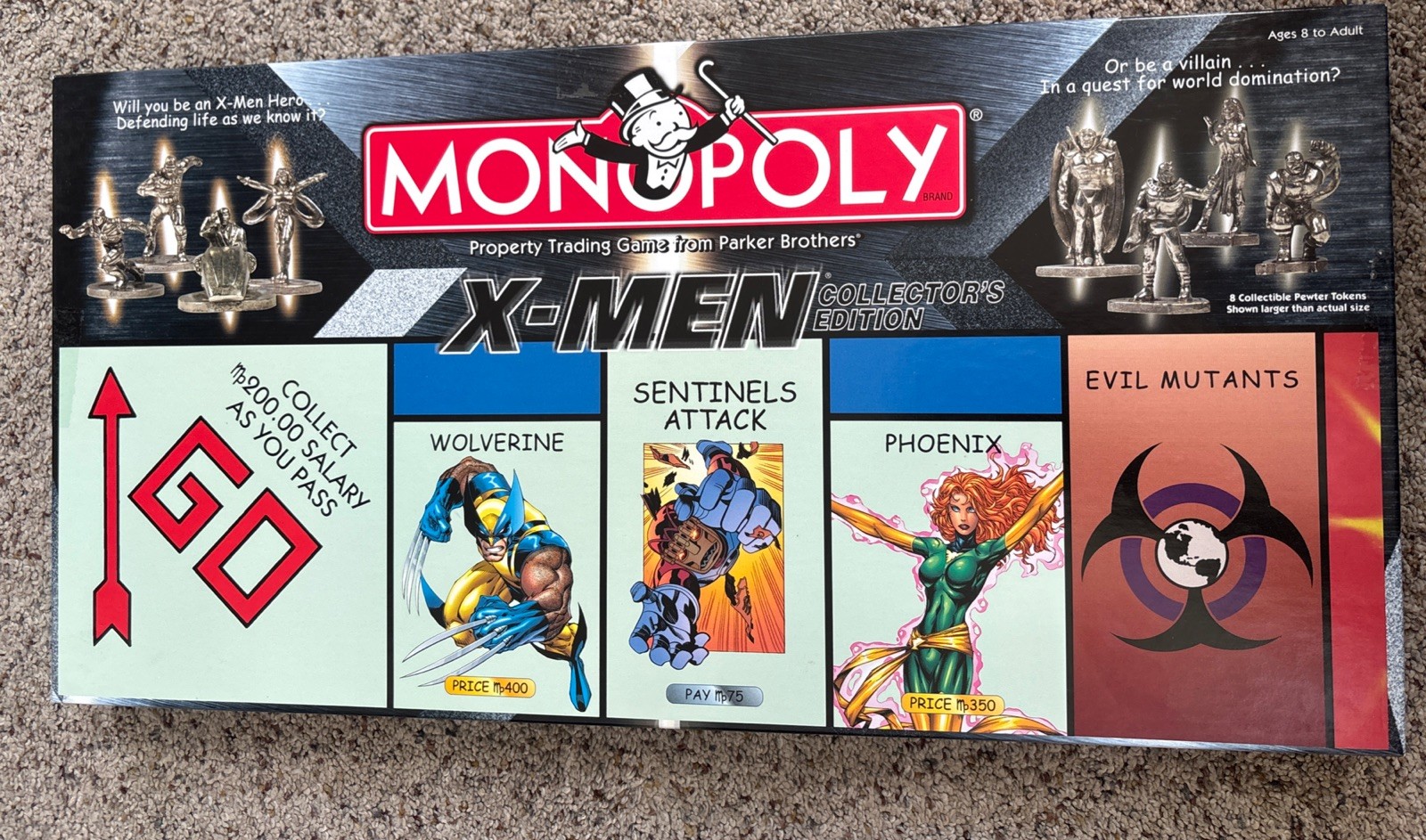 Monopoly X-Men Collector’s Edition Board Game 2000 Hasbro