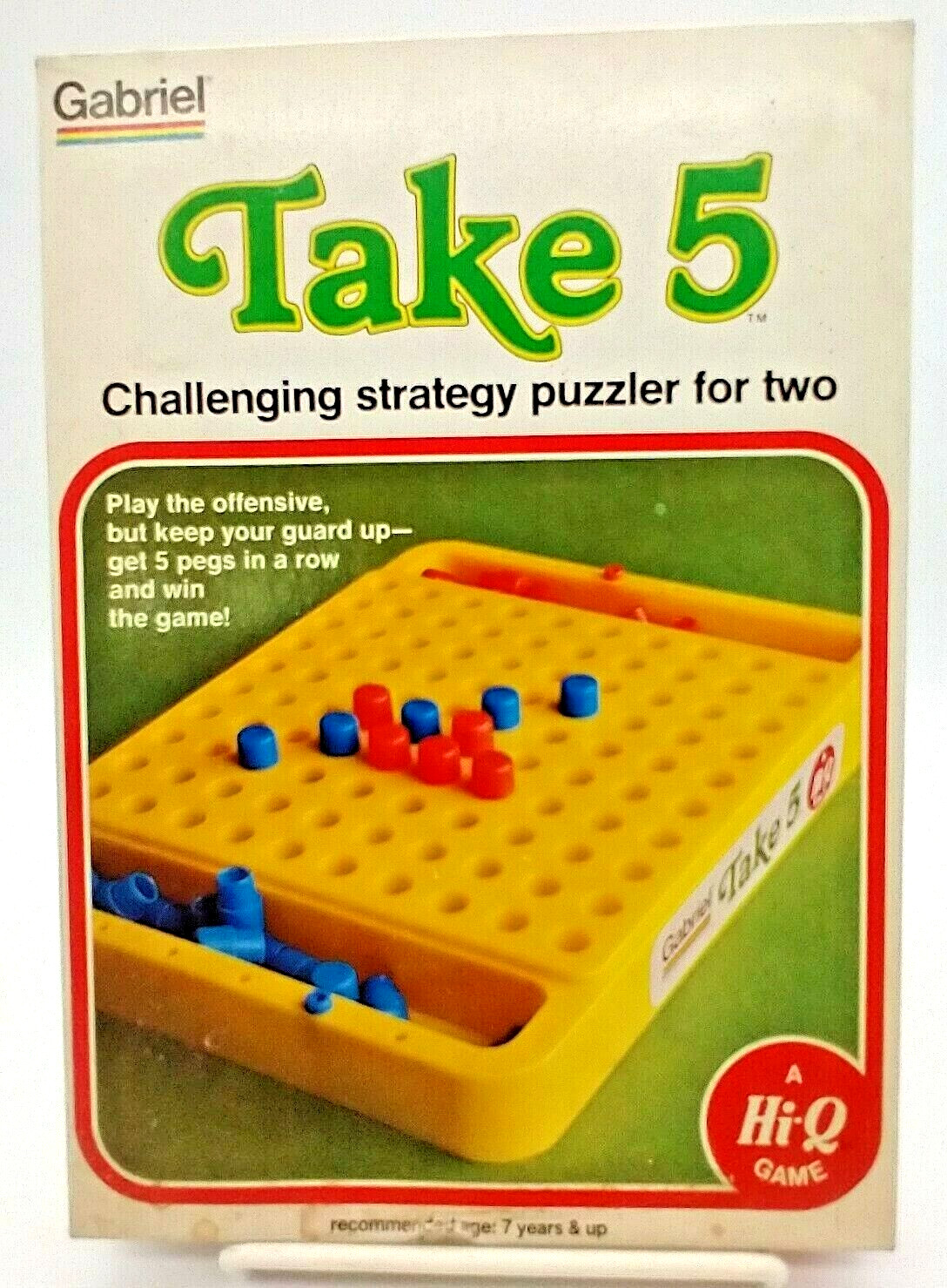 Gabriel Take 5 Strategy Game 2 Players A Hi-Q Game Complete Vintage 1977