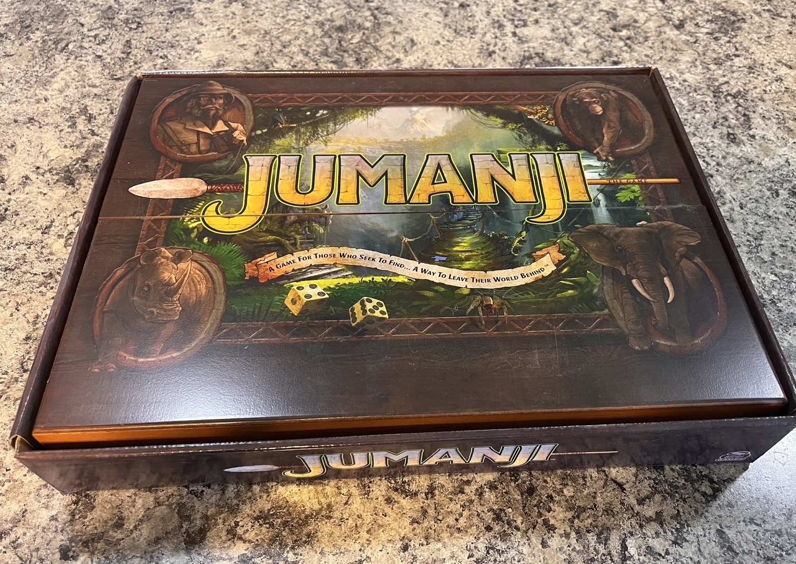 Jumanji The Game Real Wooden Box Edition of the Classic Adventure Game Complete