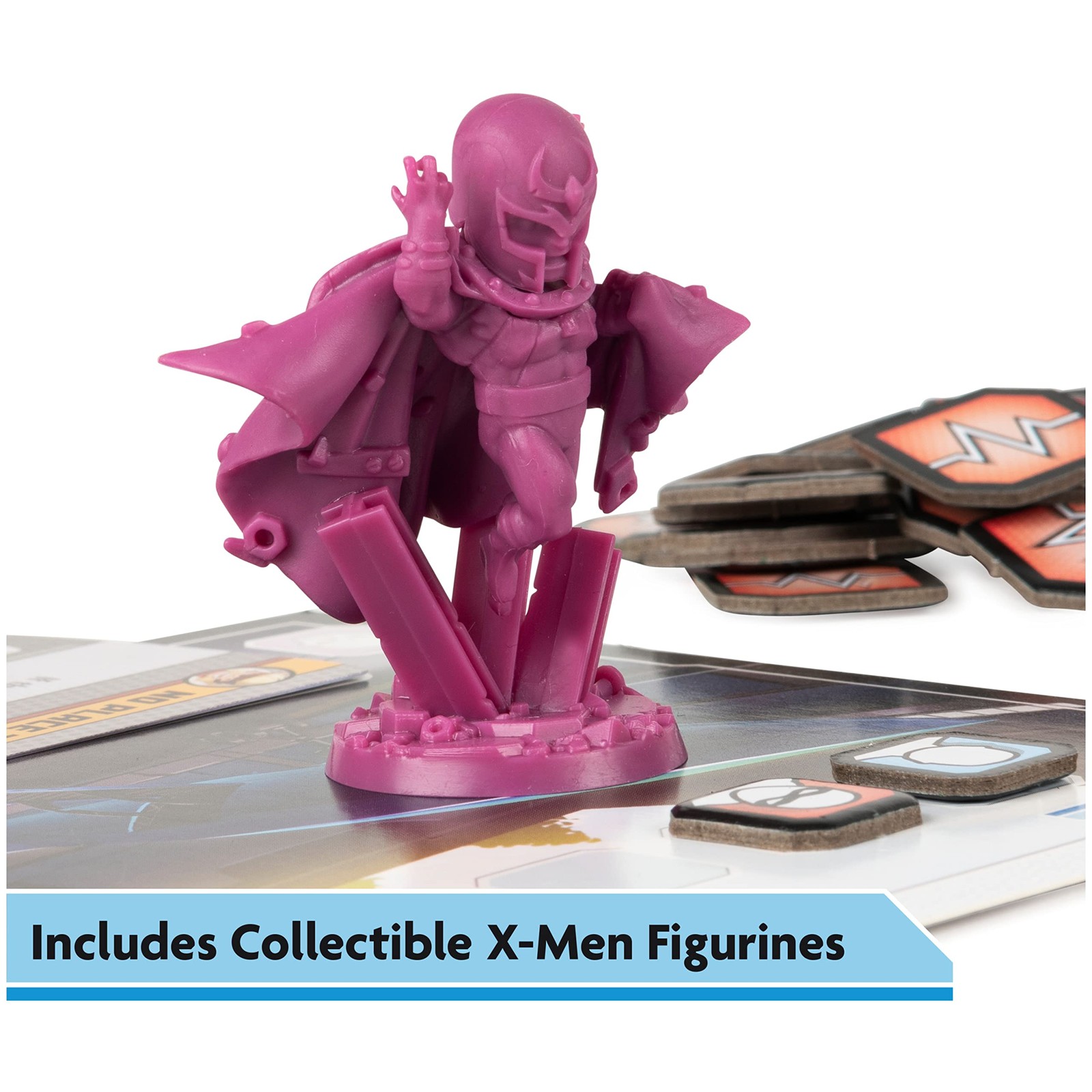 X-Men, Marvel United Board Game with Cards and Collectible Hero Villain Figurine