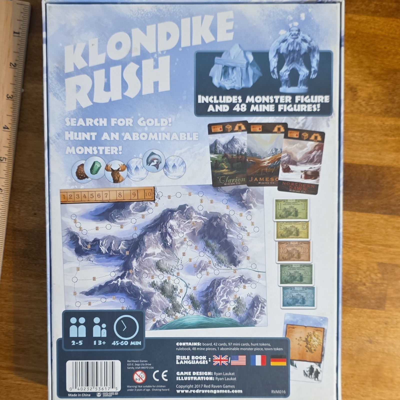 Red Raven Games Klondike Rush Board Game 2017 2-5 Players 13+ RVM016 AUTOGRAPHED