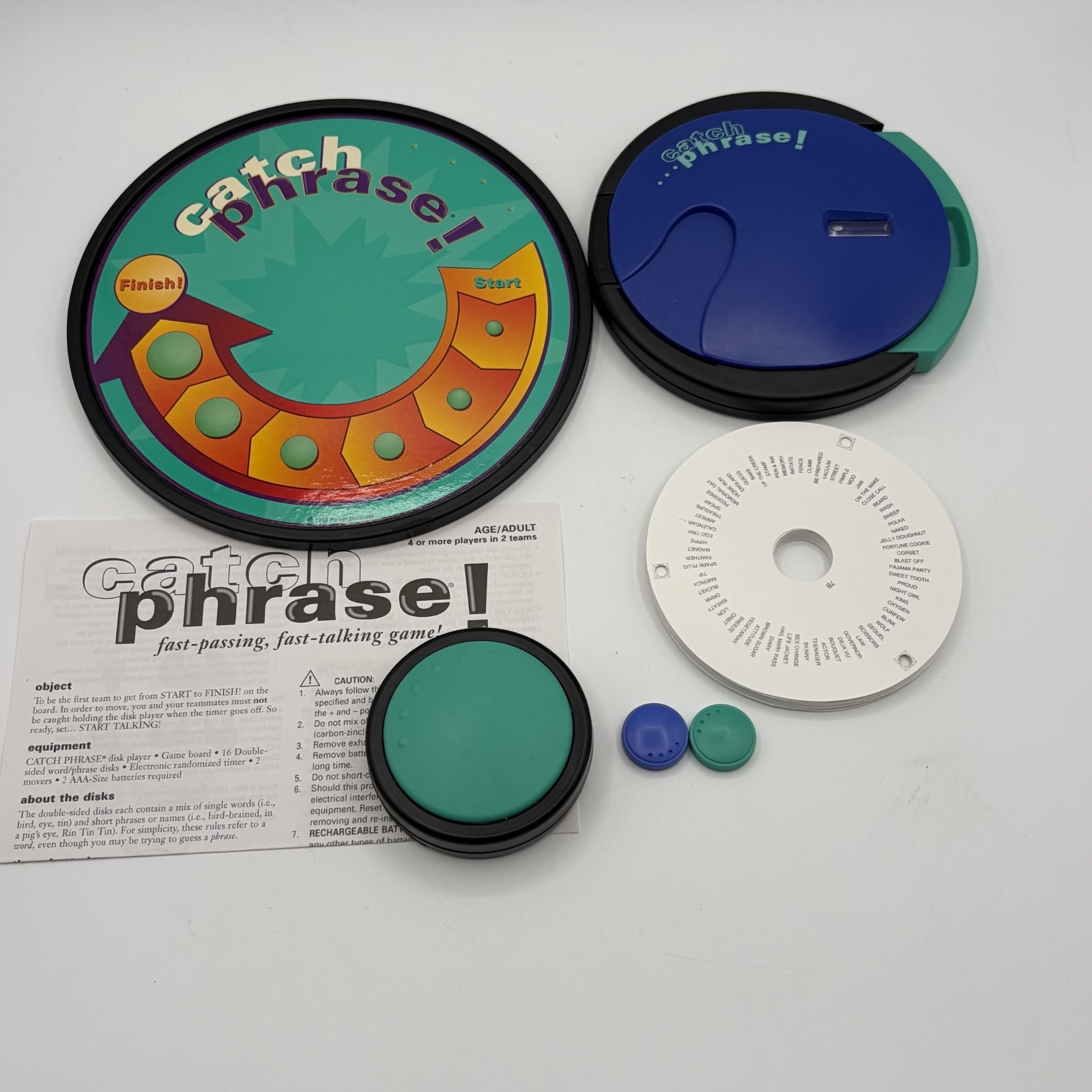 VINTAGE Catch Phrase Game COMPLETE WORKS Parker Brothers 1994 90s Words