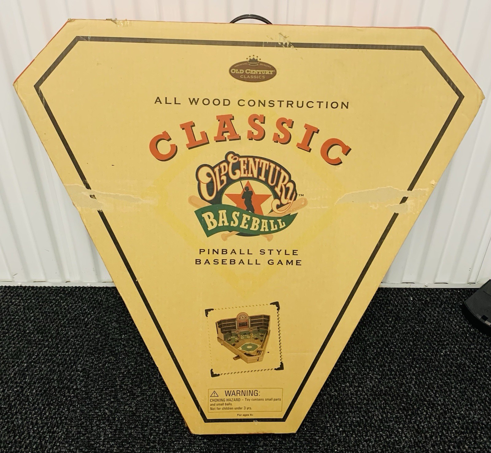 Old Century Baseball Game Wood Pinball Style 26 Inch Vintage