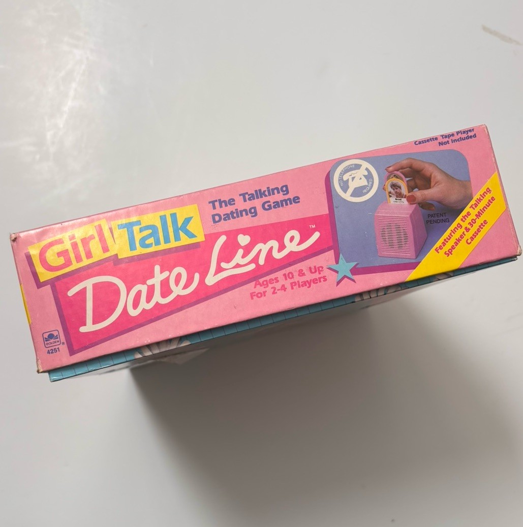 Girl Talk Date Line Board Game Golden Vintage 1989 Complete with Cassette Tape