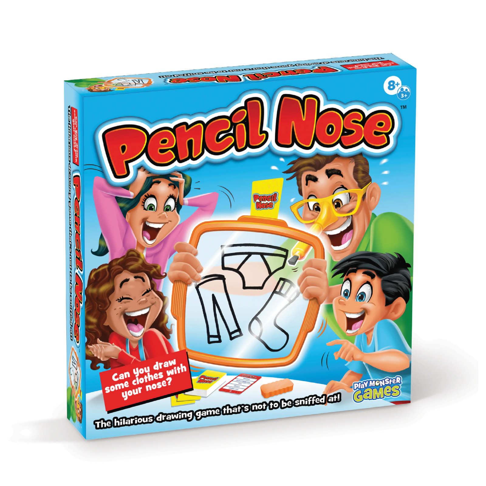 Pencil Nose Board Game for Family Night Fun Drawing Game for Kids 8 Years and up