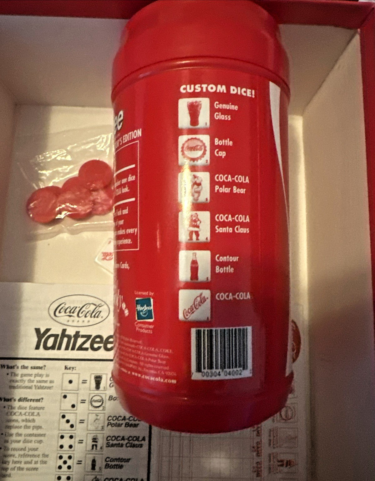 YAHTZEE Collectors Edition Shake Dice Game COCA COLA