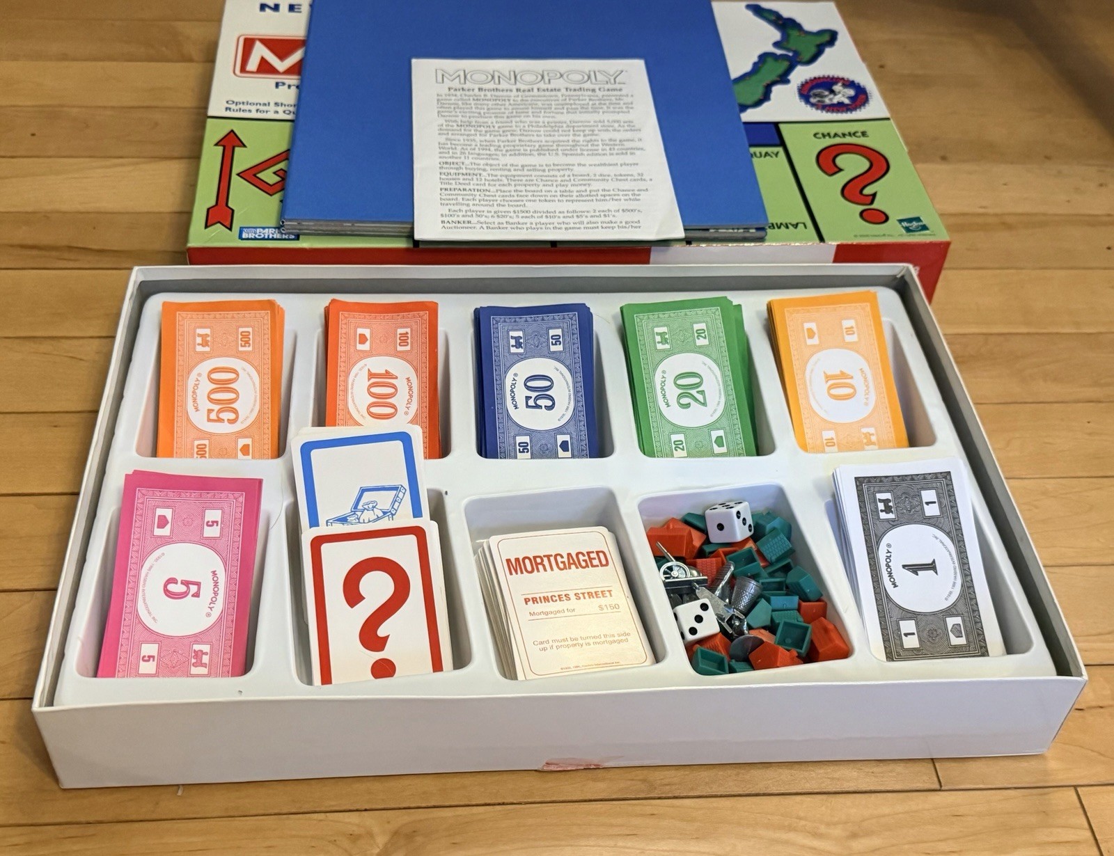 Monopoly New Zealand Edition 2000 Parker Brothers Complete 11 Tokens Rare Hasbro