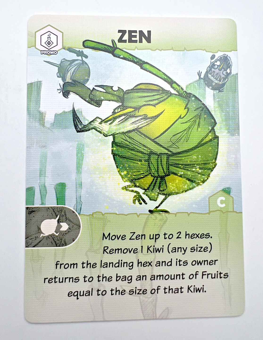 Kiwi Chow Down: Dice Tower 2024 Promo Card – Zen – Draco Studios