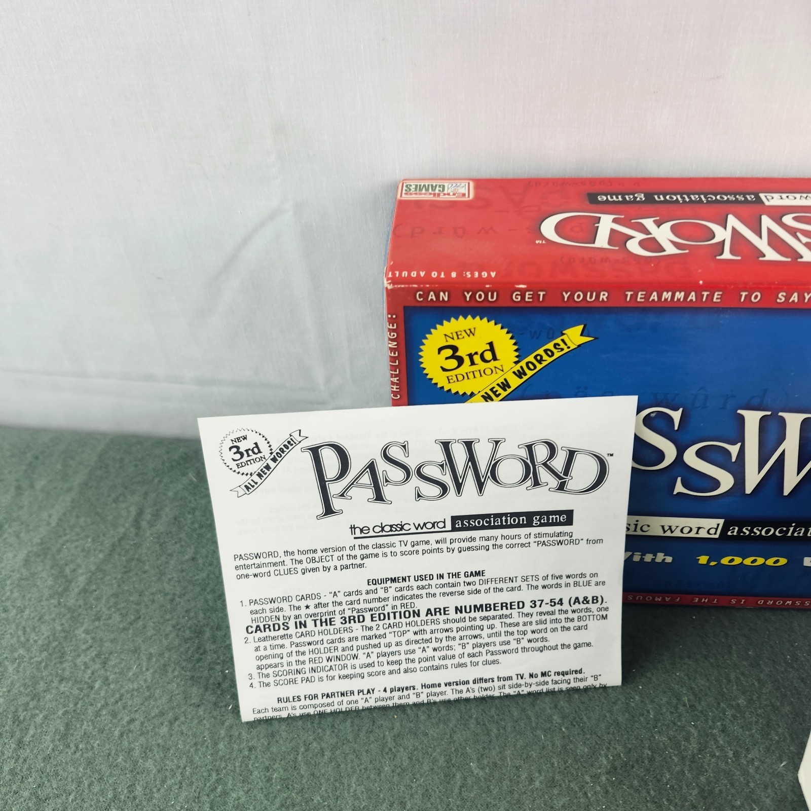 Endless Games Password Board Game – 3rd Edition 2001 Complete
