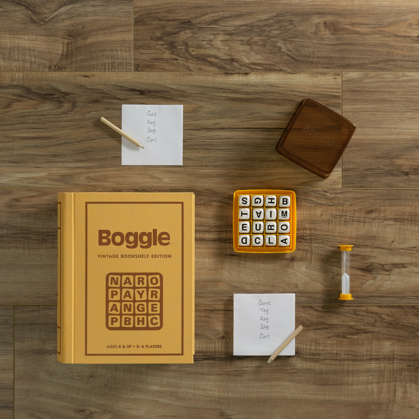 Boggle Vintage Bookshelf Edition Deluxe Linen Book Word Building Game New 1976