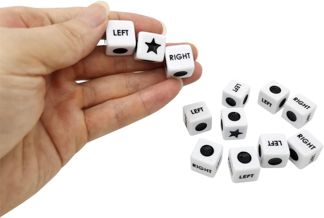 Left Right Center Dice Game Set – 12 Standard Dice Only for LRC Play