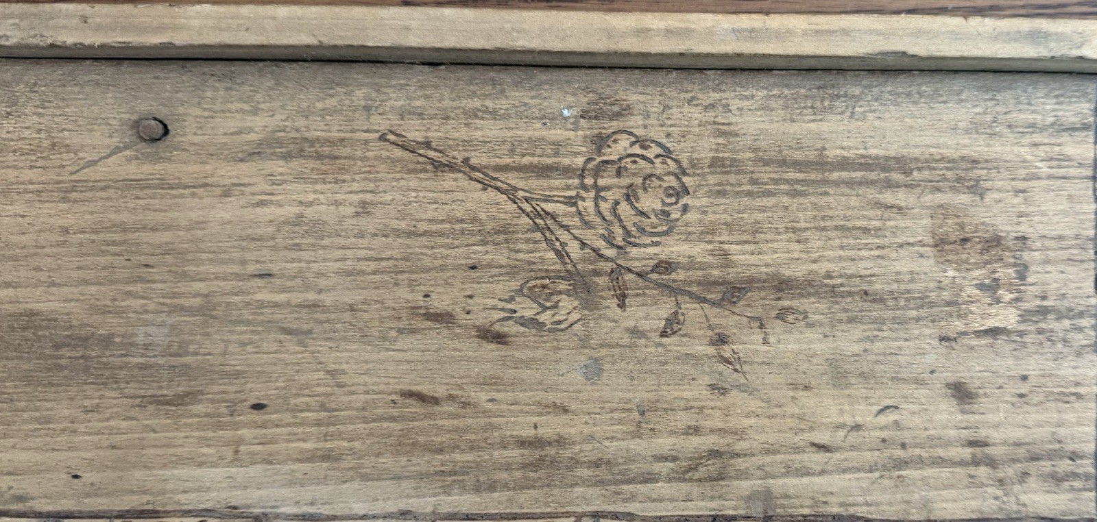 Vintage Handmade Pyrography Game board Dated 1914 – American folk art