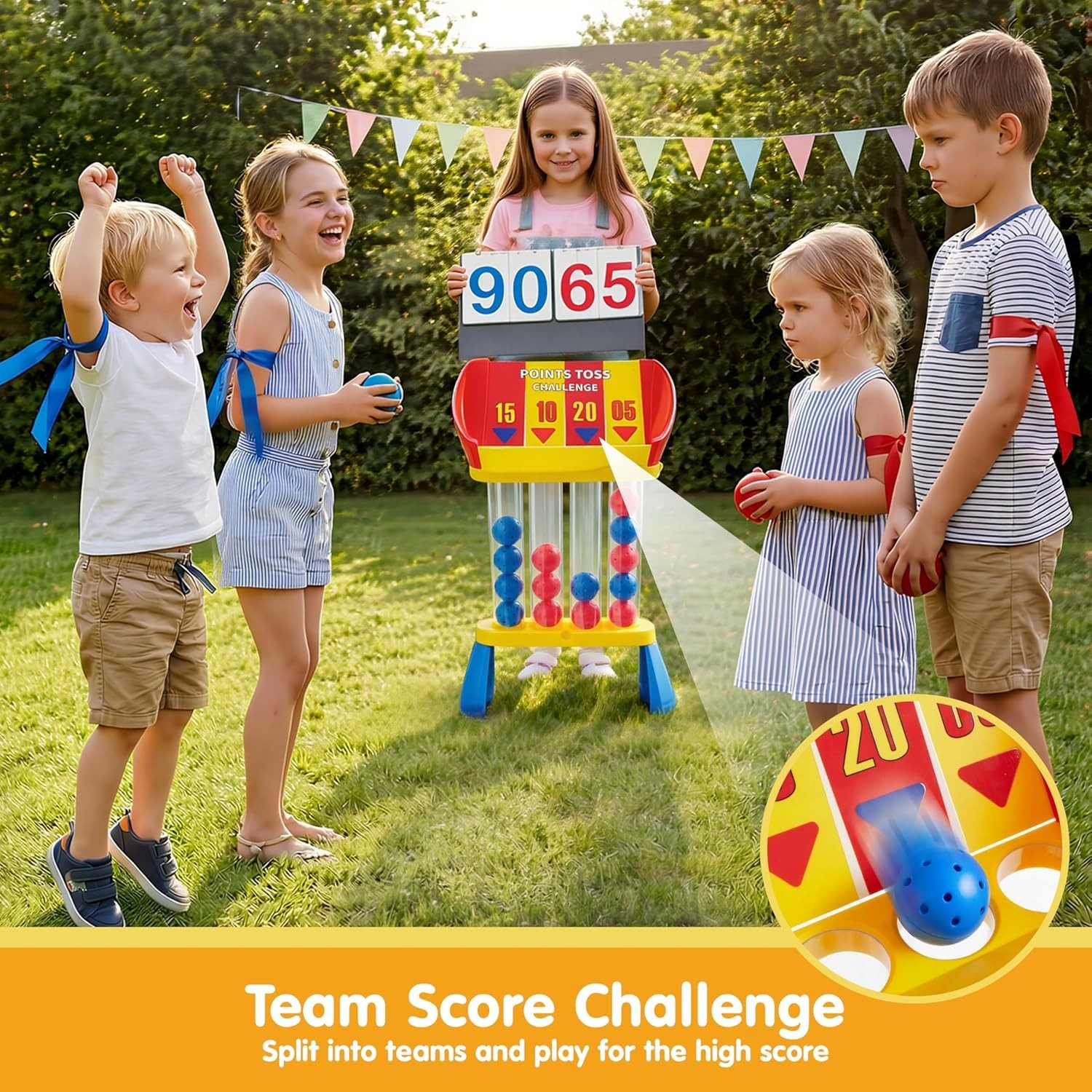 Giant 4-in-a-Row Toss & Score Game for Kids Adults Indoor Outdoor Yard