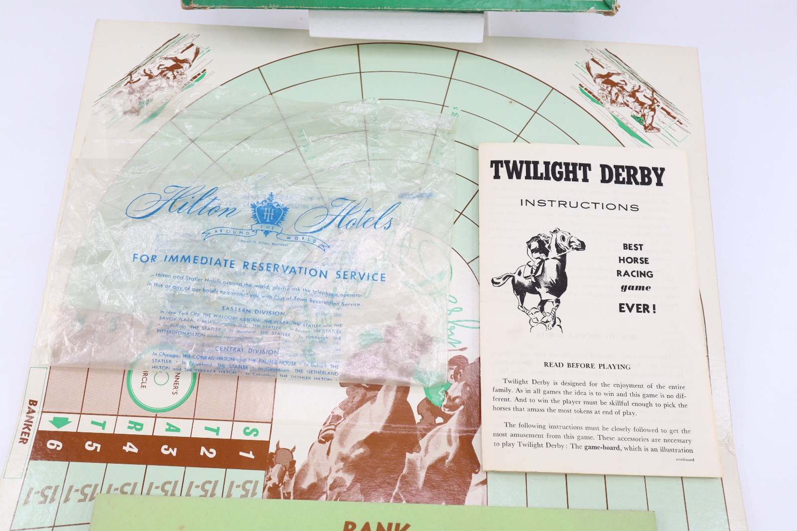 Vintage 1944 Twilight Derby Horse Racing Board Game 100% Complete