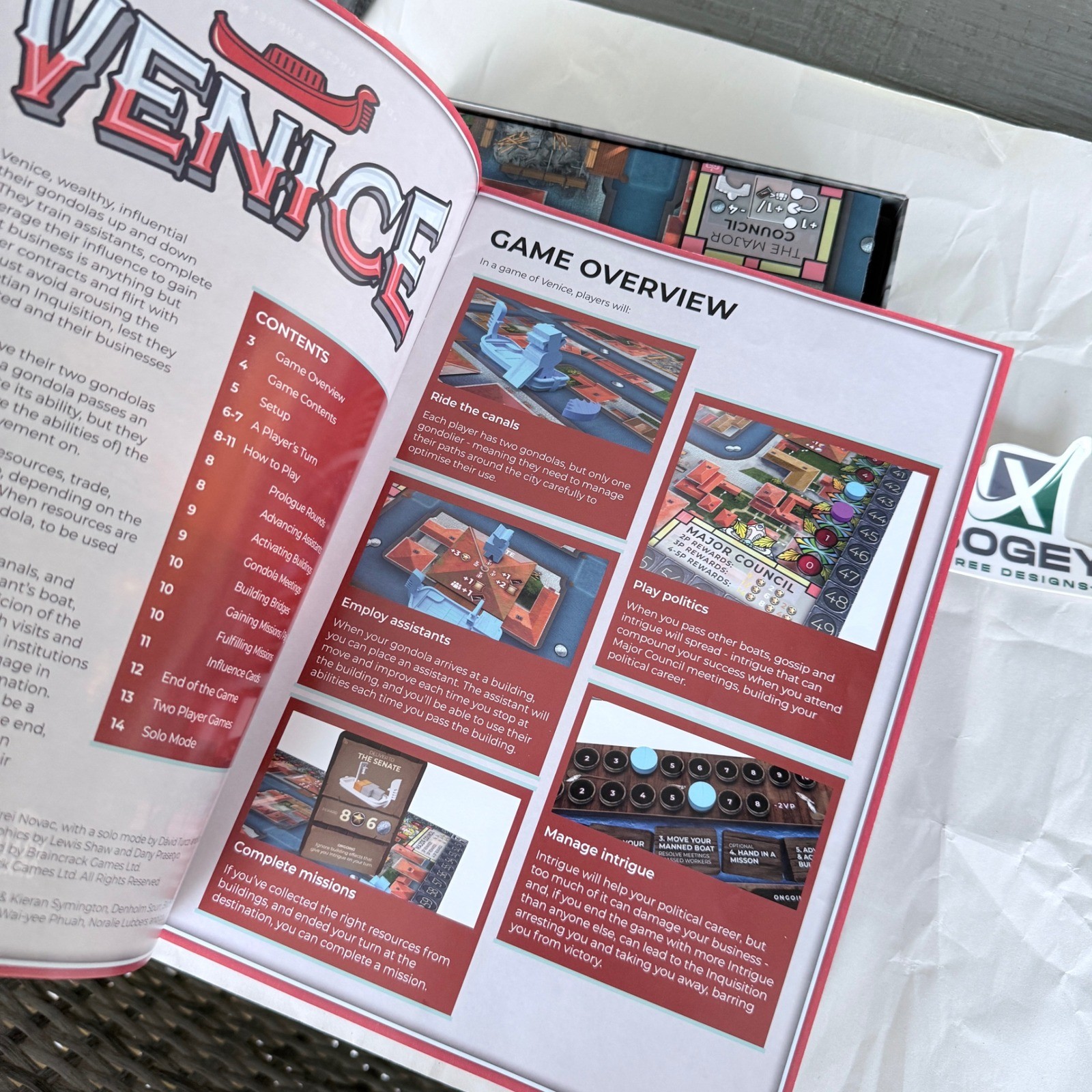 Venice Board Game by Brain Crack Games Strategy Euro Game 1-5 Players Complete