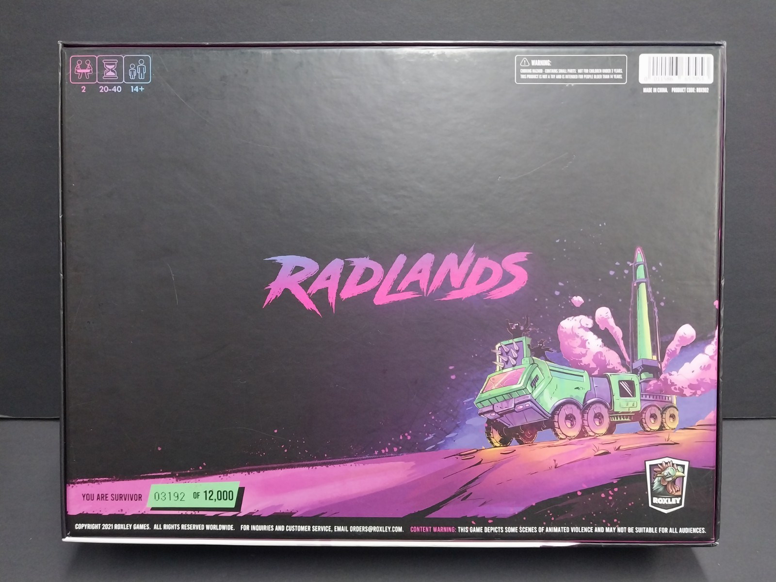 2021 Radlands Super Deluxe Edition Kickstarter Limited only 12000 made card game