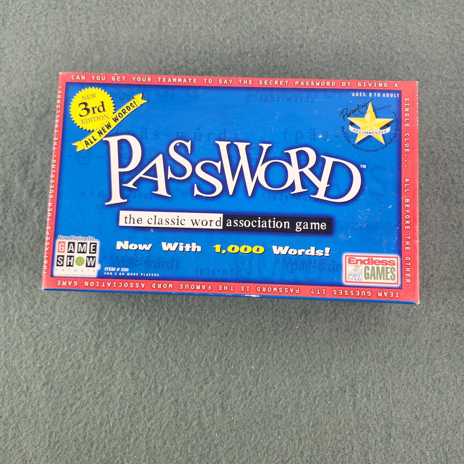 Endless Games Password Board Game – 3rd Edition 2001 Complete