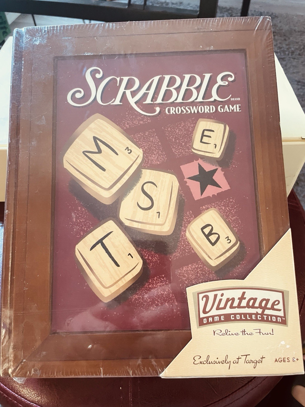 Scrabble Game Target Exclusive Bookshelf Edition Wooden Wood Box Case 2005 NEW