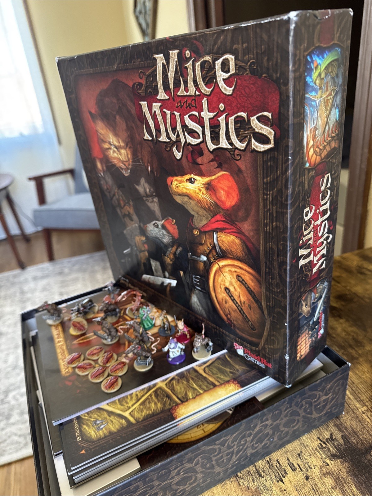 Mice And Mystics Board Game Plaid Hat Games Jerry Hawthorne Complete – PAINTED!!