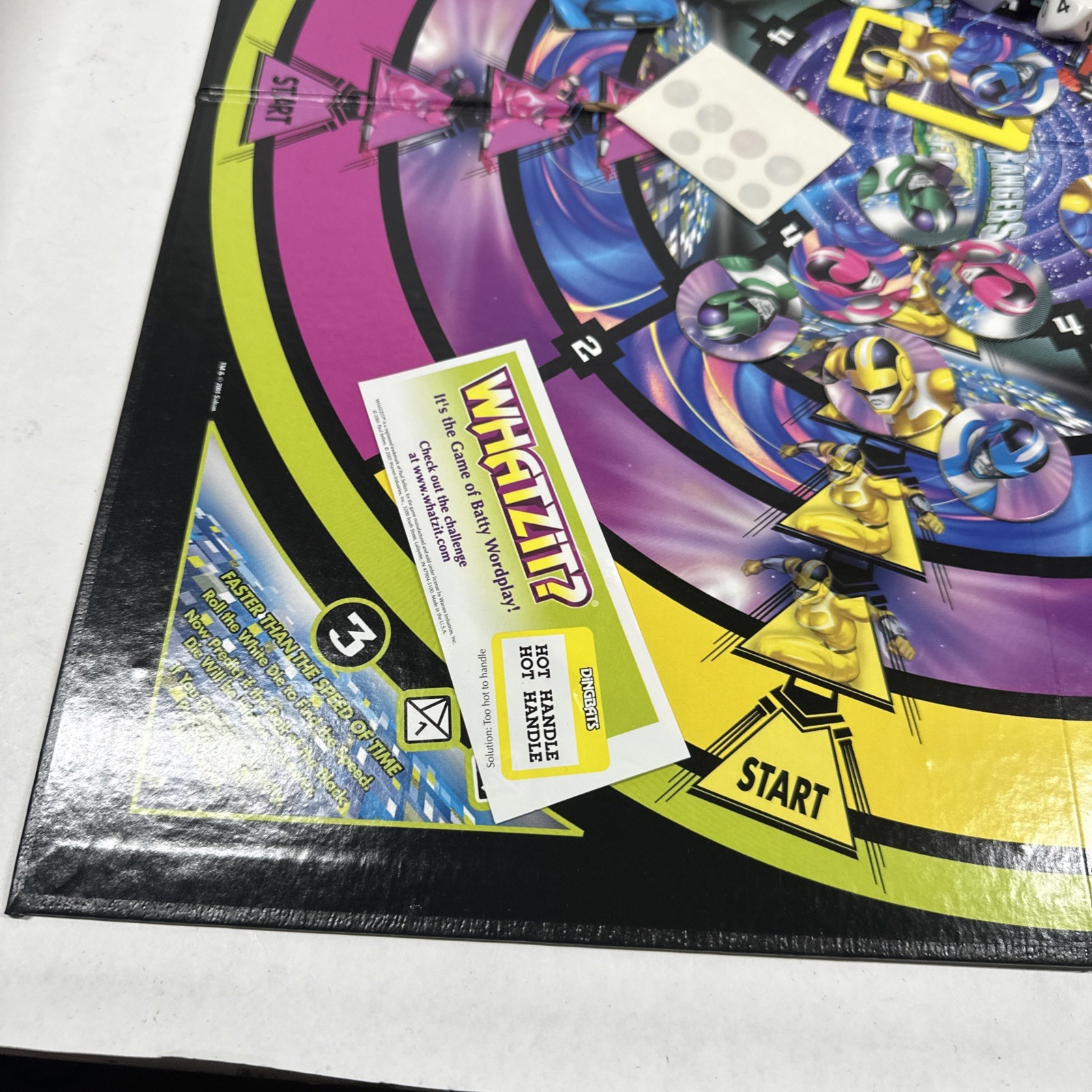 Power Rangers Board Game 2001 Missing 1 Pink Disk