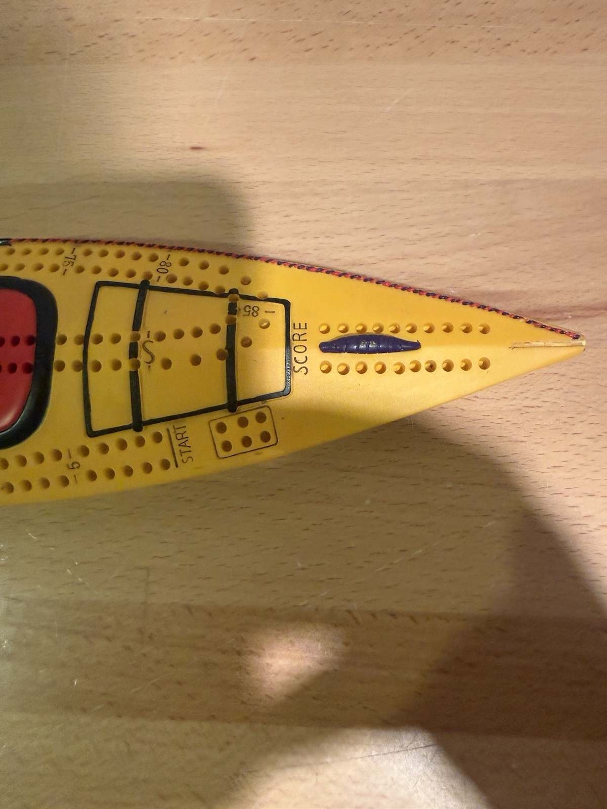 KAYAK CRIBBAGE BOARD Outside Gifts Inside Heavy Unique Game Gift Pre Owned