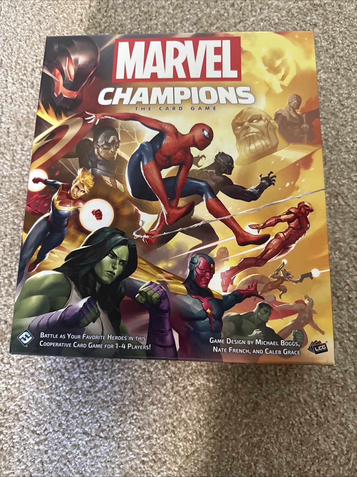 Marvel Champions lot. Core box, Thor, Black widow, And Green Goblin. Sleeved