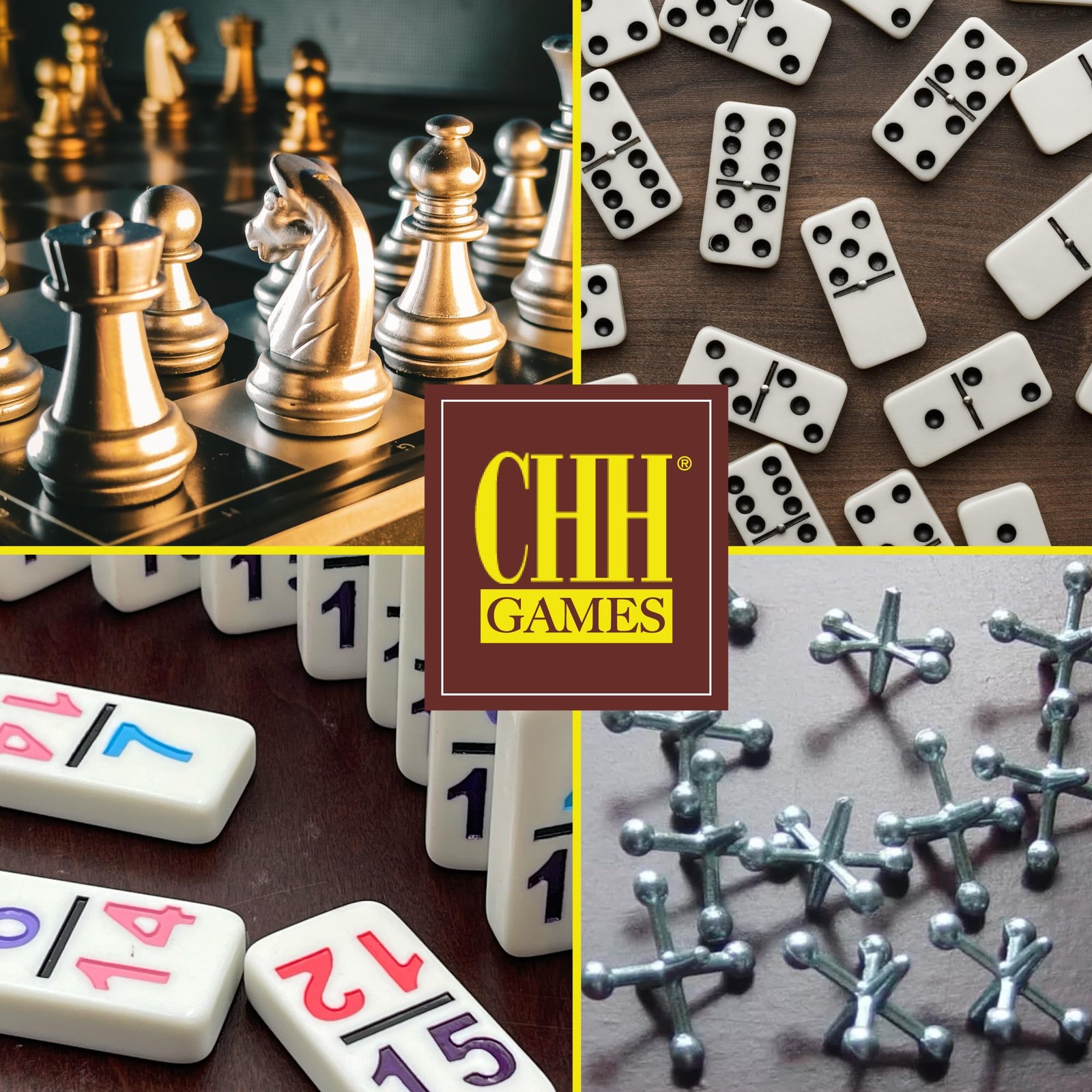 CHH 15 Professional Double Domino with Color Numbers – 136 Pieces Domino Set …