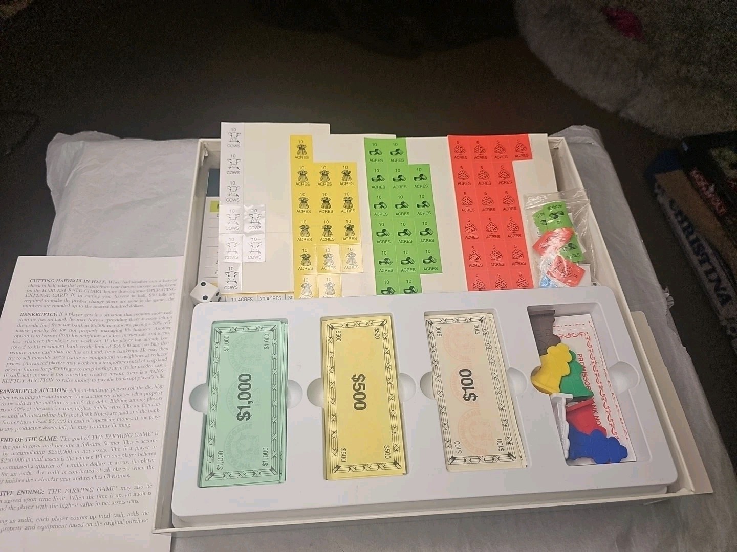 The Farming Game Family Fun Board Game the Weekend Farmer Harvest