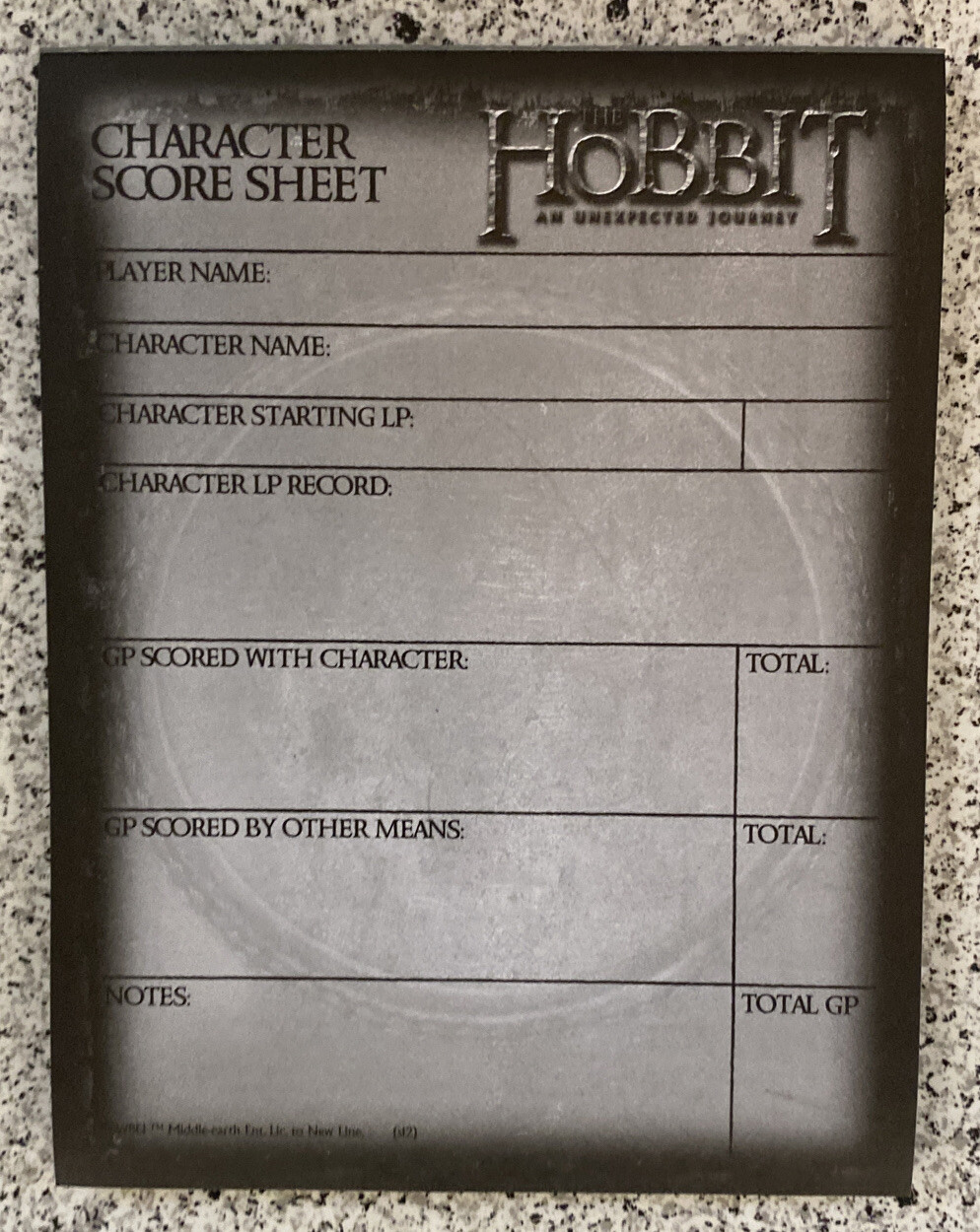 The Hobbit An Unexpected Journey Adventure Board Game Pressman Games