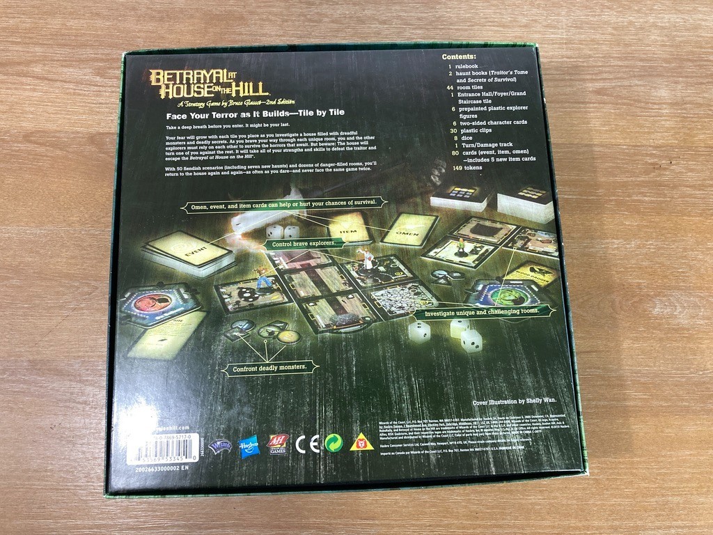 Betrayal At House On The Hill Strategy & Horror / Adventure Board Games COMPLETE